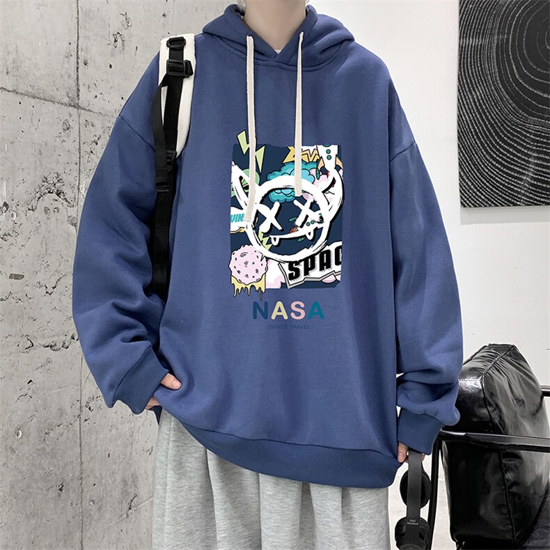 纯棉连帽卫衣男大码运动帽衫宽松薄WY2275-P35,男装卫衣,电商A040