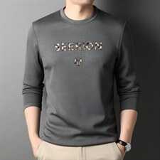 D66227钱塘2020-2中青年男士休闲百搭薄款春秋季长袖T恤P60，男装T恤，钱塘207-2