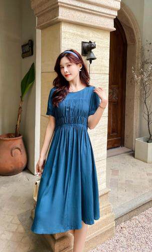 现货夏装新款天丝面料连衣裙爆两色四码，女装连衣裙，艾涵o