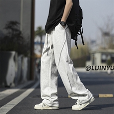 阔腿休闲美式牌花棉裤新款宽松休闲长裤X1550特批：42：78，男装休闲裤，星座718