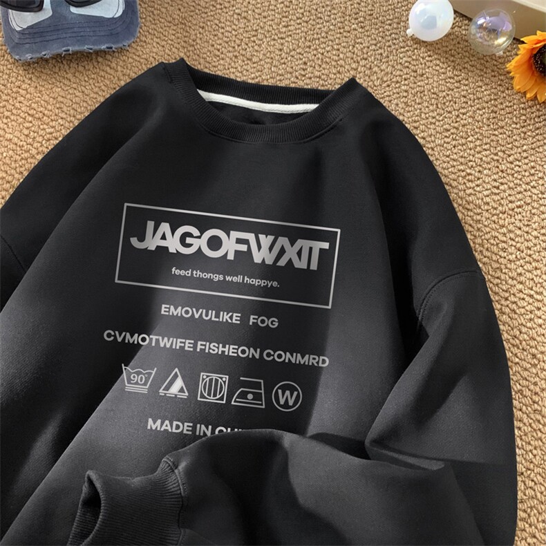 ！圆领卫衣男装港风长袖t恤男外套男WY517-特P23，男装T恤，电商B371