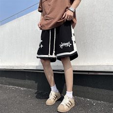 2024新款美式街头运动卫裤宽松潮牌篮球五分短裤现货K7926-P30，男装休闲裤，星座512-3