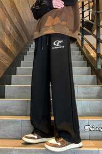 XZ616 秋季新款印花卫裤折皱设计感休闲裤 TY970 M-5XL P45控58图片