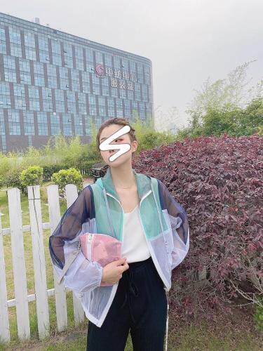 网纱二面穿防晒，女装，曵袖