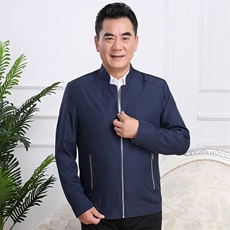 四季商务绅士散口袖黑色红色立领直筒上班夹克，男装夹克，星座1216（原钱塘722）