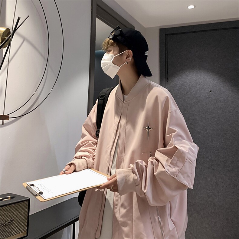 春秋季棒球服外套男2023新款宽松高级感学生情侣夹克潮JK08723-60,男装夹克,星座308B-2