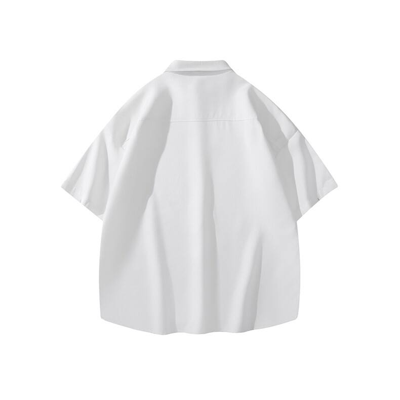 港风大码美式vibe潮牌痞帅翻领短袖衬衫男XZ213-CS8808-P35控48,男装T恤,星座213