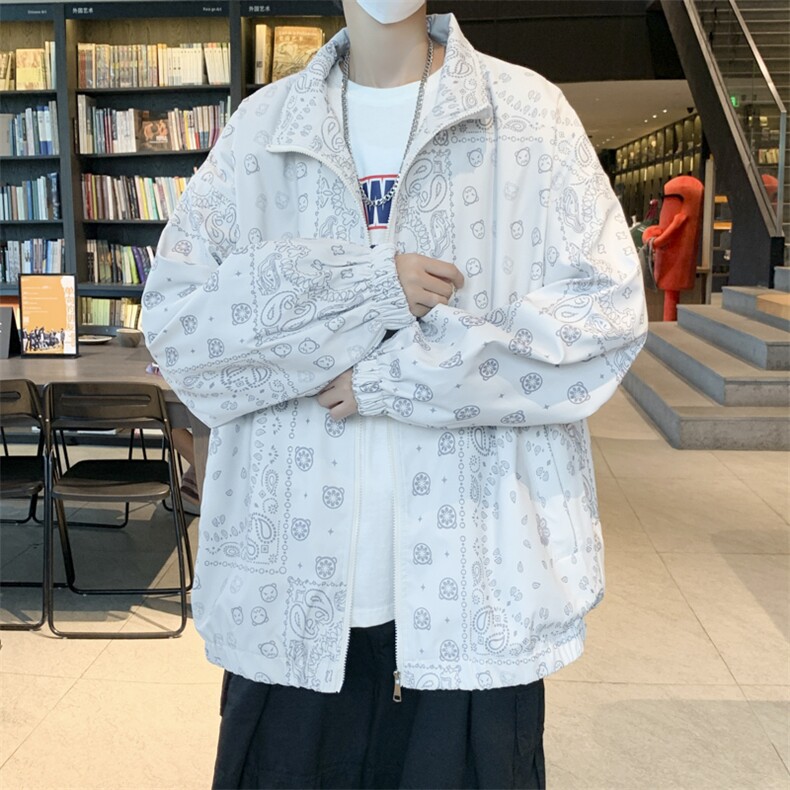 腰果花长袖衬衫春秋季ins港风外套日系痞帅设计感小众W1636-P48,男装夹克,星座512-4