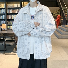 腰果花长袖衬衫春秋季ins港风外套日系痞帅设计感小众W1636-P48，男装夹克，星座512-4