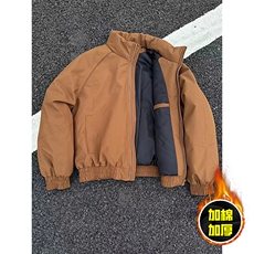 现货美式高街休闲棉衣夹克三防立领纯色户外工装加厚棉服外套，男装夹克，电商A486