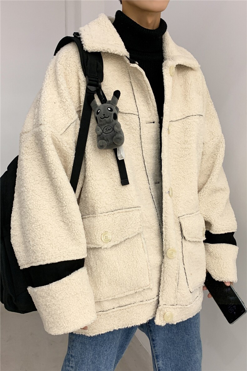 DB239-Y限148时尚撞色羊羔买棉衣加厚外套男,男装棉衣,星座514-2(原B239)
