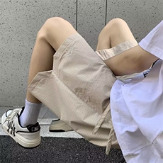 日系简约休闲短裤男夏季宽松双层内网运动5五分裤D1087，男装牛仔裤，星座1116A-1（原606A）