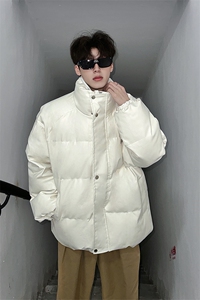 405A  美式高街个性金属设计假两件pu皮棉服   MY24925-P155控188图片