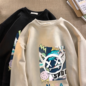 麂皮绒卫衣男大码重磅长袖t恤男 JW81275-P35图片