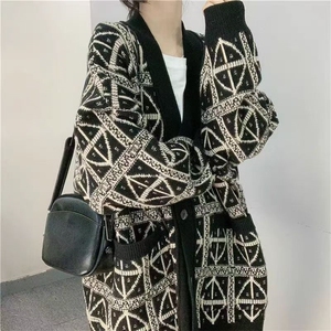 秋冬季纯毛宽松时髦个性开衫短外套图片