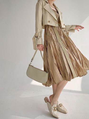 春装新款浪漫压褶裙套装 更多新款感谢关注2165CB，女装职业装，CB-C