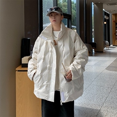 冬季美式菱形格棉服外套男痞帅炸街宽松保暖立领短款面包服，男装棉衣，星座410-6（原星座1304-1）