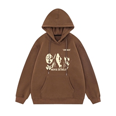 白底新款秋季时尚百搭宽松潮流字母印花连帽卫衣W6295P40控58，男装卫衣，电商A268-1