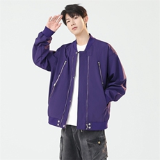 棒球领宽松夹克男DSA157B-J220-P60，男装夹克，电商A157B