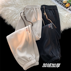 加绒加厚休闲运动卫裤男美式针织束脚裤715-6-BX11P55（控78），男装休闲裤，星座715-6