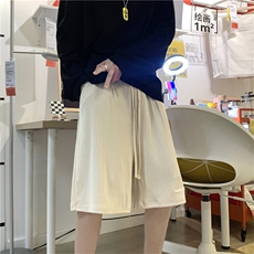 港风休闲短裤男宽松五分裤潮流垂感裤子运动百搭中裤K3177-P25，男装休闲裤，星座512-2