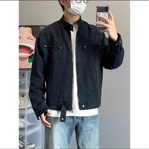 夹克外套男新款男士时尚套装一套搭配牛仔裤帅气衣服男装 J88674图片