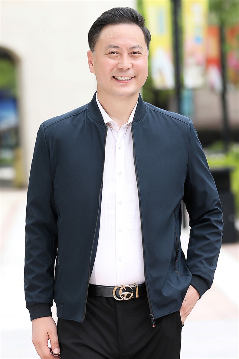 NN9951钱塘2020-3中老年男士春秋薄款商务休闲江夹克外套P57,男装夹克,钱塘207-3