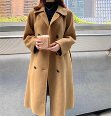 【现货】双排扣长款双面羊绒，其它，裴兔子