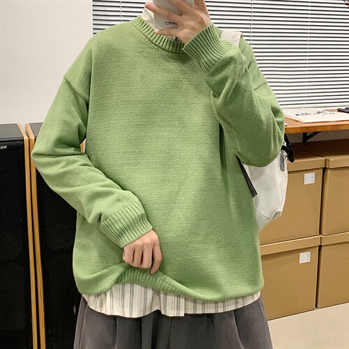 毛衣男韩版时尚休闲2024秋冬新款针织衫青年上衣A161-2-M001-P35，男装针织衫/毛衣，电商A161-2