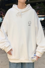 WY2072-P35加绒款-P40纯棉连帽卫衣男大码运动帽衫宽松薄外套男，男装卫衣，电商A040