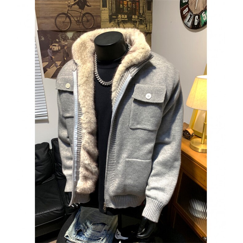 高品质现货主推款加厚加毛座山雕毛衣外套W8809-加毛,男装针织衫/毛衣,星座1212
