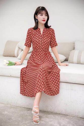 夏季新款连衣裙,女装连衣裙,吉之红