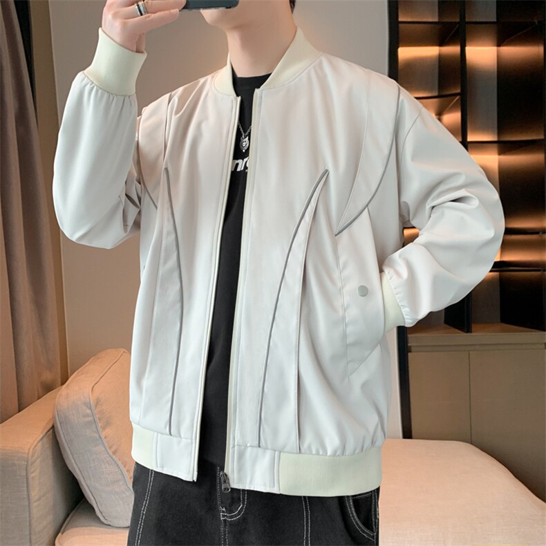 春季新款纯色冲锋衣宽松大码夹克男A157B-J238-特P55,男装夹克,电商A157B