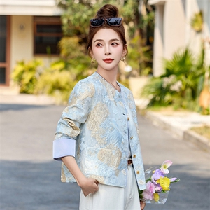 新中式重工刺绣薄款外套女2025春季新款漂亮超好看防晒衣开衫上衣图片