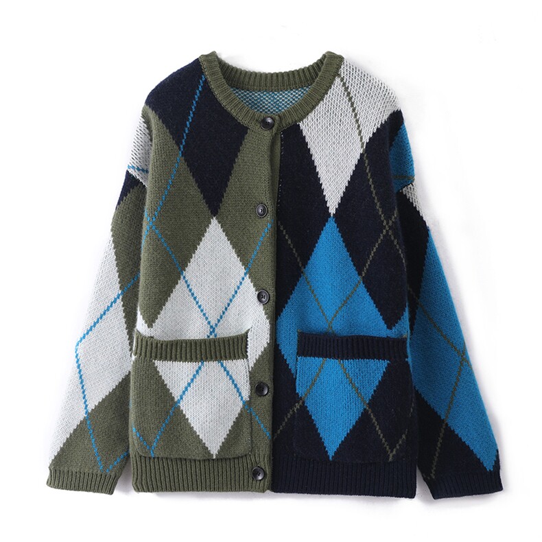 2025年秋季新款百搭女士拼色五针四股加厚保暖开衫，女装羊绒衫，仙姿羊绒