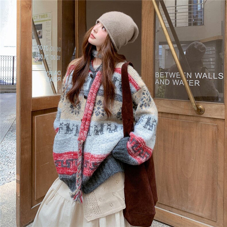 超好看洋气减龄多色针织毛衣女2025年秋季新款时髦范气质百搭上衣，女装针织衫/毛衣，帛锦泉