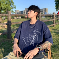 量大优供视频重磅麂皮绒短袖T恤男JPDX234-特P19，男装T恤，电商B367