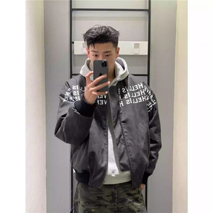 美式高街夹克外套男女秋冬hiphop潮牌字母印花拉链上LJK83099-P73图片