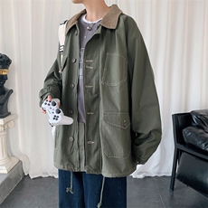港风日系宽松工装夹克A338-1/WT26/P90控118夹棉P120控158，男装夹克，电商D325