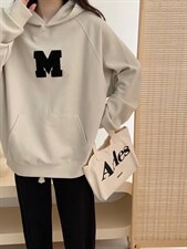 毛巾绣M卫衣，女装卫衣/绒衫，WW9