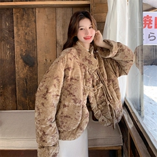 新中式国风晕染立领羽绒服女冬短款2025新款小个子巨好看保暖外套，女装羽绒服，2C309