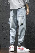 2019冬季新日系瓷砖墙大码男休闲加绒加厚牛仔裤长裤K552-P70，男装牛仔裤，电商A001