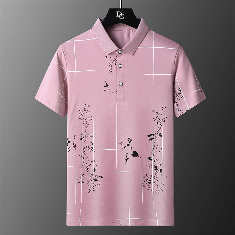 男装短袖T恤2023夏季新款男士翻领POLO衫中年商务休闲体恤上衣服,男装Polo衫,电商B212（原钱塘6029）