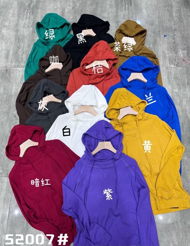 12色春季帽衫卫衣，女装卫衣/绒衫，金子