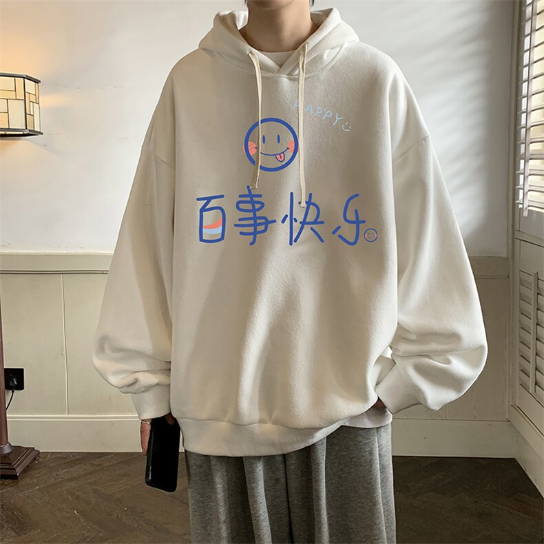 纯棉连帽卫衣男大码运动帽衫宽松薄WY2183-P35 加绒款-P40图片