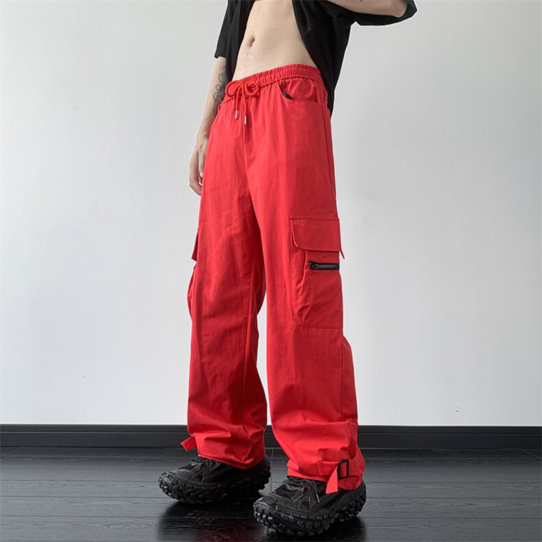 B221美式ins街头hiphop宽松休闲多口袋工装裤子LK23120-P65控88,男装休闲裤,电商B221