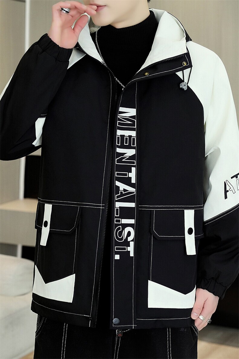 2025冬季新款男士连帽加绒加厚宽松休闲外套-1779-P70,男装棉衣,星座1105