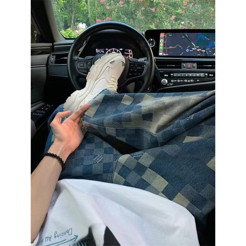 Q101/P53休闲裤男女韩版潮流痞子帅气百搭ins牛仔裤,男装休闲裤,星座1506