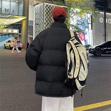 冬季棉服加厚面包服美式立领棉袄新款流行潮标准时尚潮流Y08/P75，男装棉衣，星座506