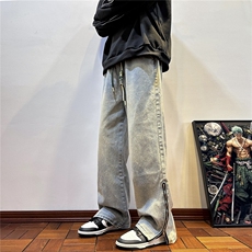 k1068-p55-控78M-5XL现货宽松cleanfit牛仔裤港风高阶黑暗牛仔，男装牛仔裤，星座116